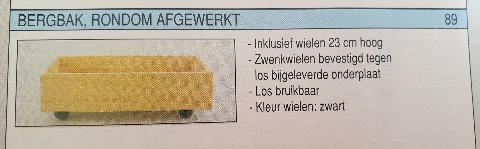Lundia originele bergbak100x30 blank gelakt, Ophalen of Verzenden