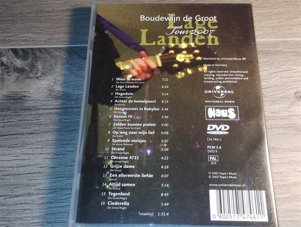 Boudewijn De Groot ‎- Lage Landen Tour 2007 [DVD], Alle leeftijden, Ophalen of Verzenden, Zo goed als nieuw