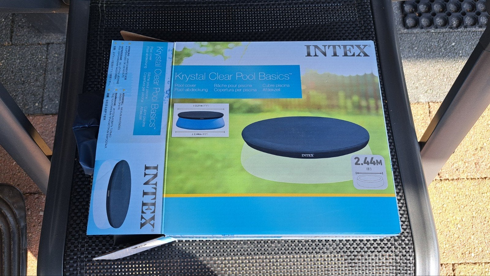 Intex Zwembadafdekzeil Krystal Clear Pool Basics 2.44M, Ophalen, Zo goed als nieuw, Afdekzeil