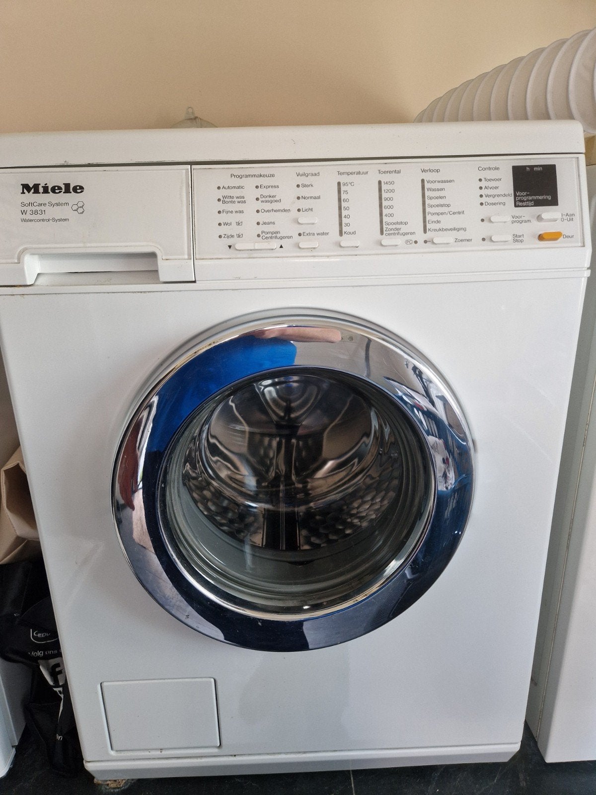 Miele wasmachine, Witgoed en Apparatuur, Wasmachines, Ophalen, 1200 tot 1600 toeren, 85 tot 90 cm