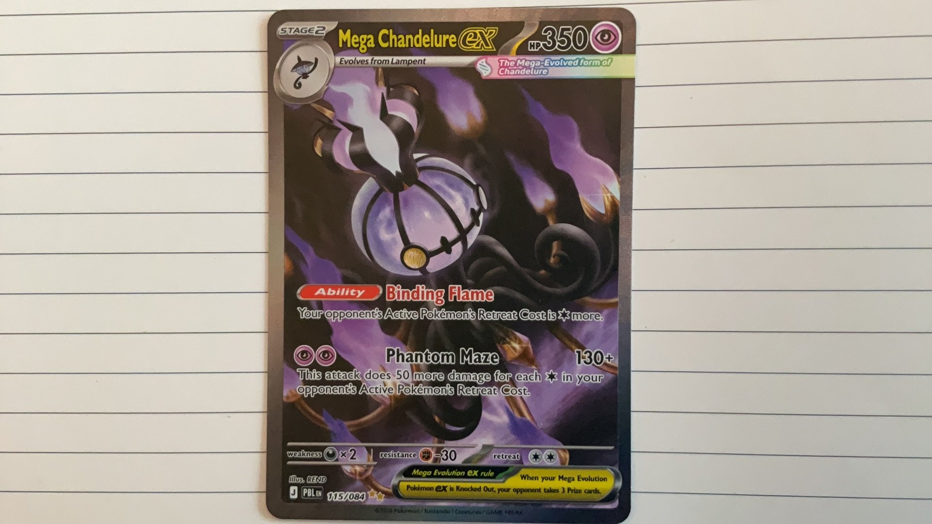 Chandelure, Ophalen, Zo goed als nieuw