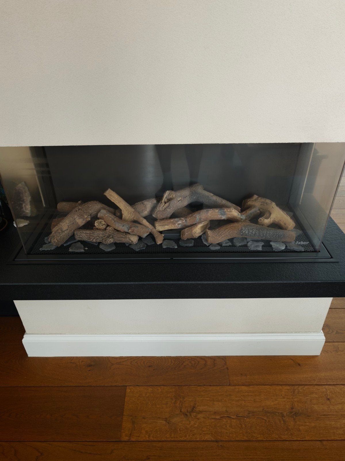 Faber Gashaard Triple L met natuursteen blad en onderbouw, Ophalen, Zo goed als nieuw, Inbouwhaard, Gashaard