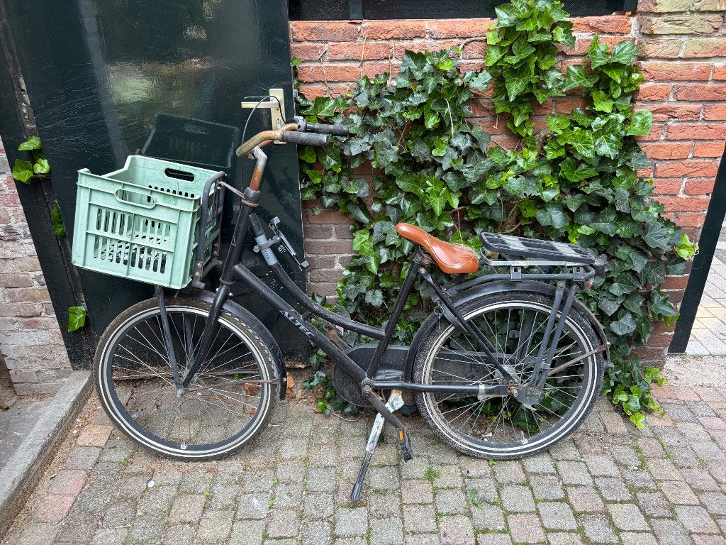 Gratis afhalen: vrouwenfiets, Fietsen en Brommers, Fietsen | Dames | Damesfietsen, Ophalen, Gebruikt, Terugtraprem, Overige merken