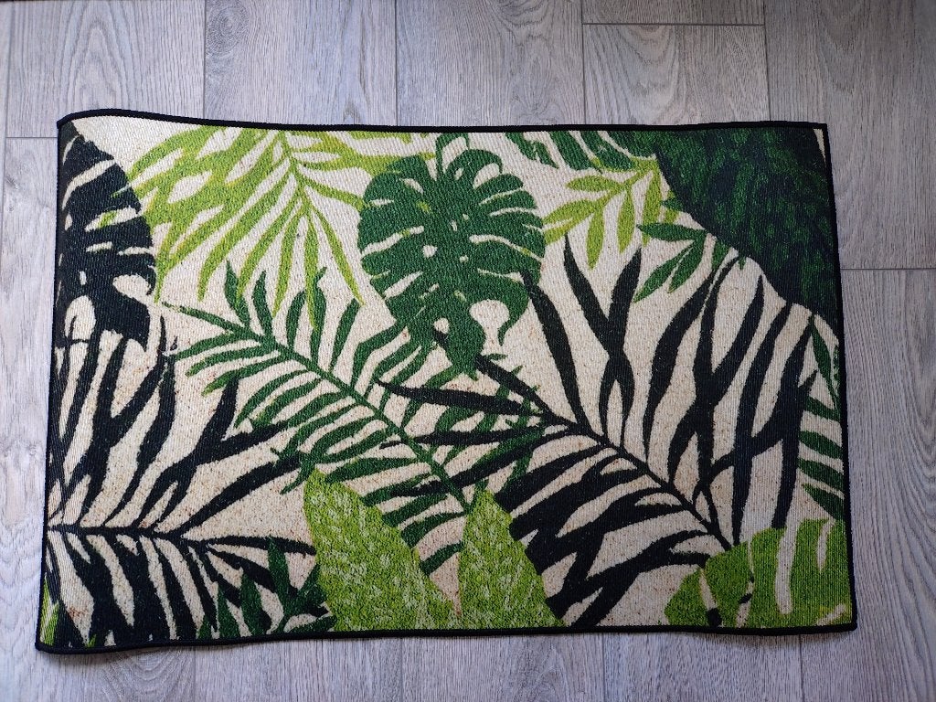 Deurmat met blader patroon, kleed met bladeren, Ophalen of Verzenden, Nieuw, Binnen, Schoonloopmat