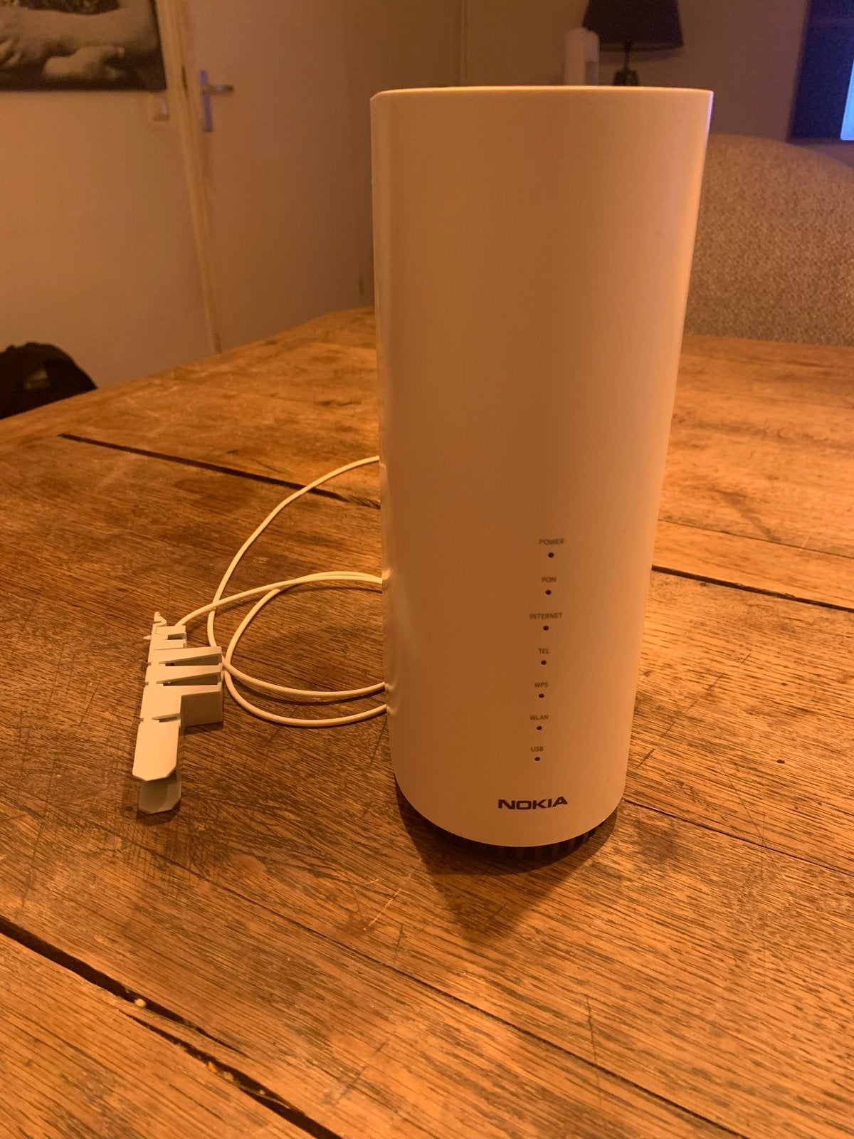 Nokia XS-2426G-B Router met modem ZGAN incl. Glasvezel, Ophalen of Verzenden, Zo goed als nieuw, Router met modem