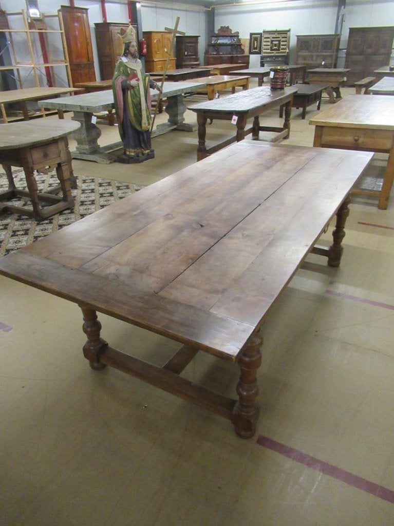 Oer 11504 ANTIEKE 19e eeuwse kersenhouten kloostertafel, Ophalen