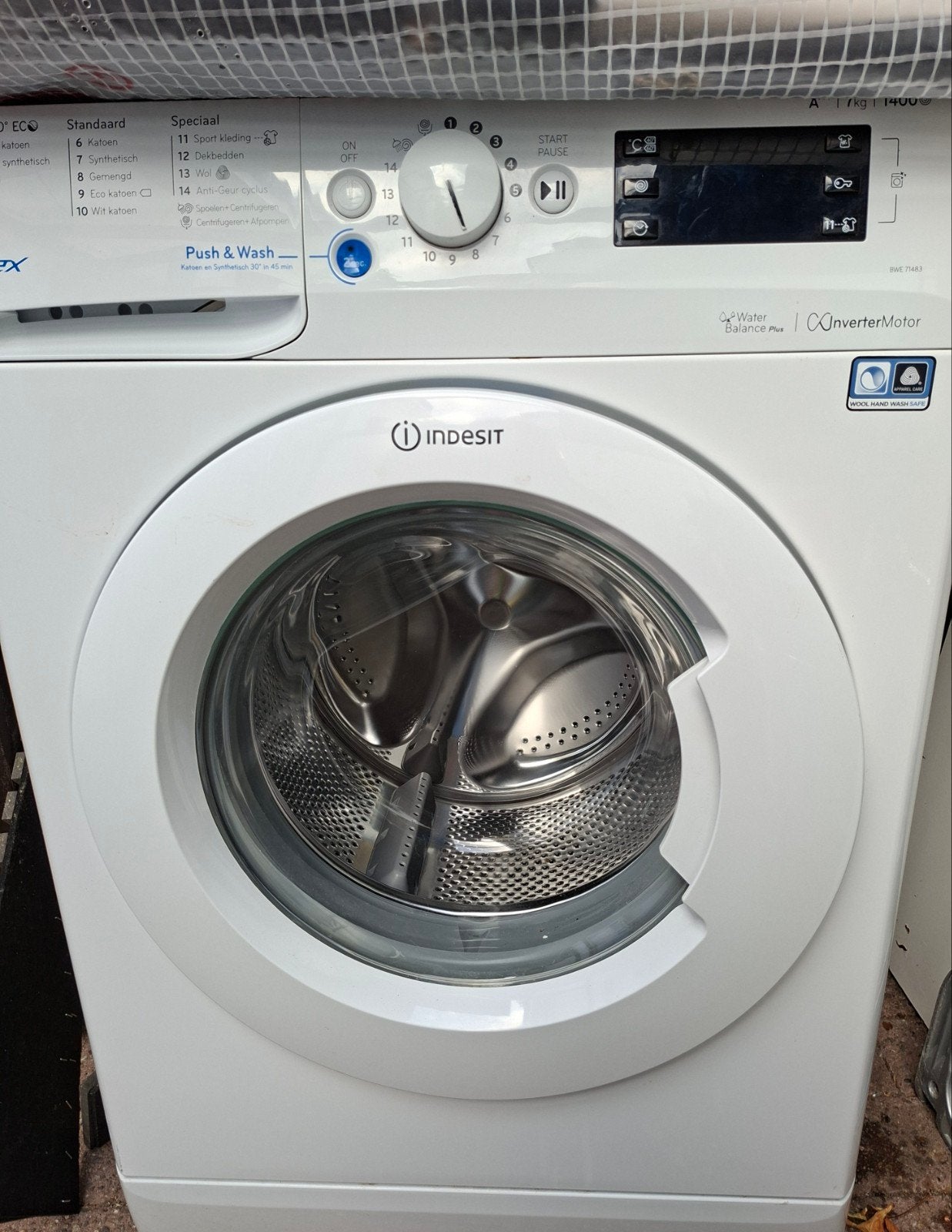 Indesit BWE 71483 Wasmachine - Zo goed als nieuw, Ophalen, Zo goed als nieuw, Voorlader, Energieklasse A of zuiniger