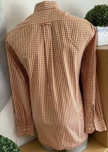 Gant overhemd maat L dress Fit, Kleding | Heren, Ophalen of Verzenden, Zo goed als nieuw, Oranje, Halswijdte 41/42 (L)