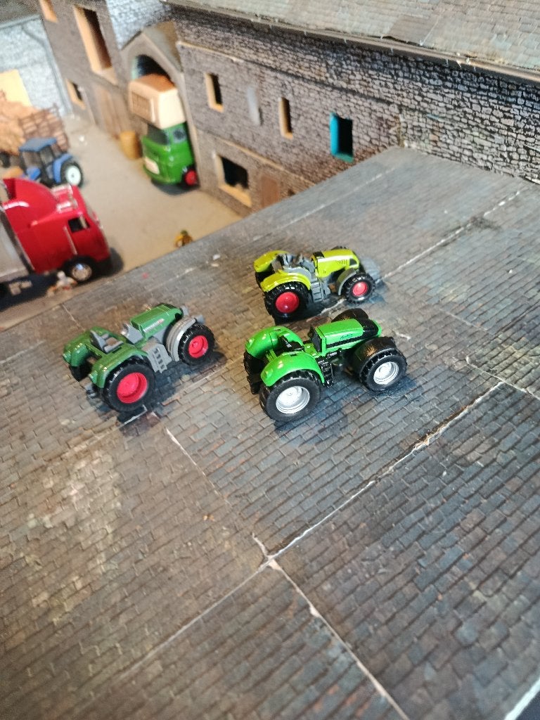 Set 3 Siku 1:87 tractoren (gratis bij aankoop van min. 15€), Ophalen of Verzenden, Gebruikt, Hijskraan, Tractor of Landbouw, SIKU