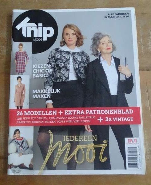 Knipmode nr. 11 november 2019 alle patronen maat 34/54 XL, Verzenden, Zo goed als nieuw, Vrouw, Knipmode