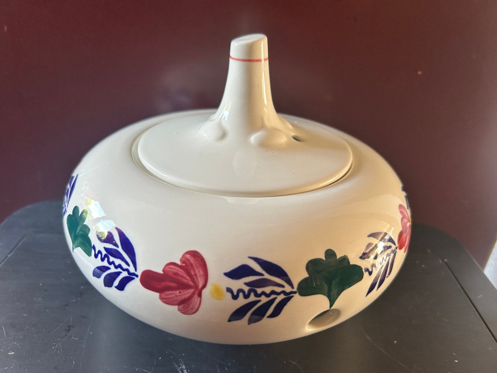 Authentieke Boerenbont Uienpot Boch Belgie, Div, Ophalen of Verzenden, Div, Aardewerk