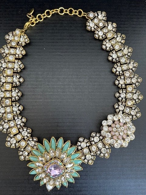ZARA COLLECTION STATEMENT KETTING CHOKER FLOWER NIEUW, Overige materialen, Verzenden, Verstelbaar, Nieuw
