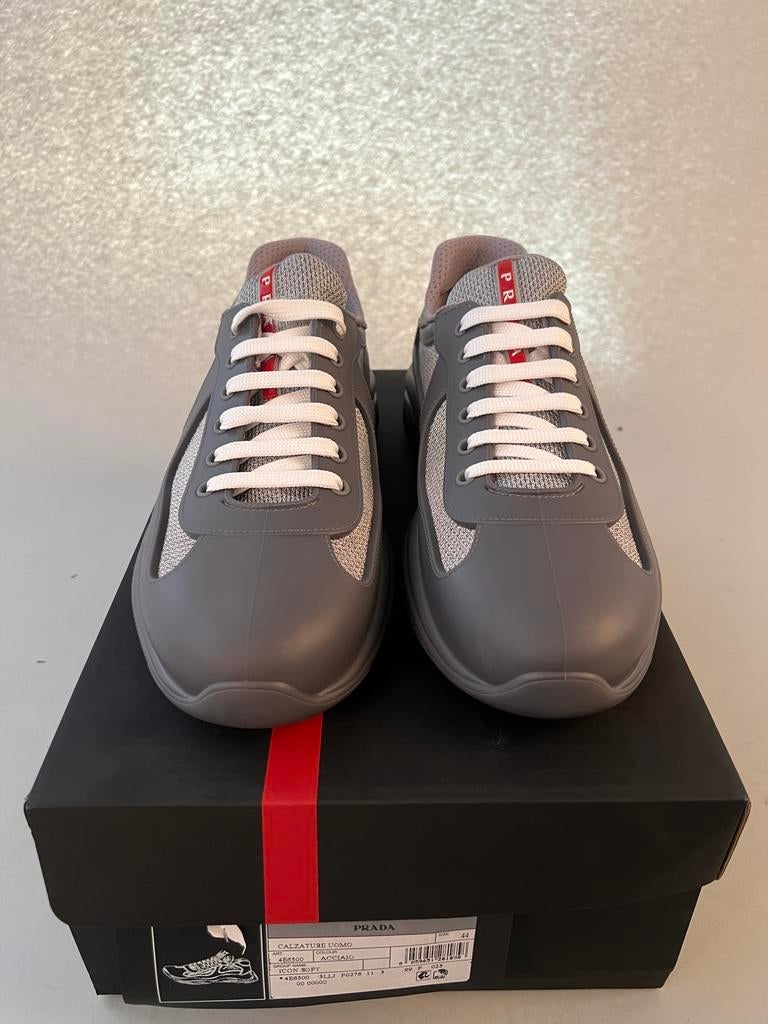 Prada American Cup Steel Gray EU 44, Overige kleuren, Ophalen of Verzenden, Sneakers of Gympen, Zo goed als nieuw