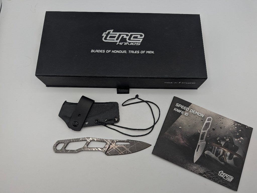 TRC Knives Speed Demon Laser Pattern nr 38 NIEUW, Caravans en Kamperen, Kampeergereedschap, Ophalen of Verzenden, Nieuw
