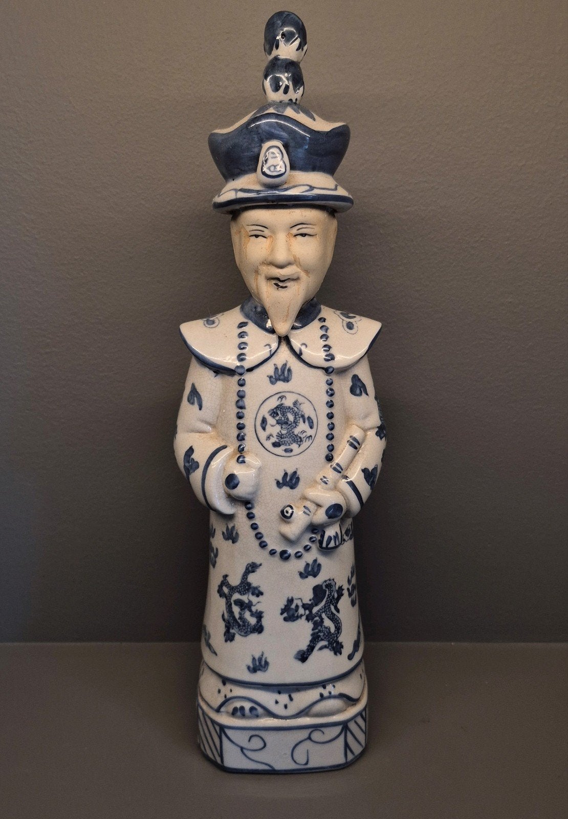 Antiek Chinees Porseleinen Beeld - Mandarijn - 32.5 CM, Ophalen of Verzenden