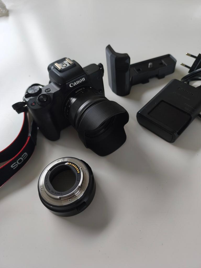 Zeer mooie Canon EOS M50 fotocamera, compleet, Ophalen, Zo goed als nieuw, Canon, Geen optische zoom