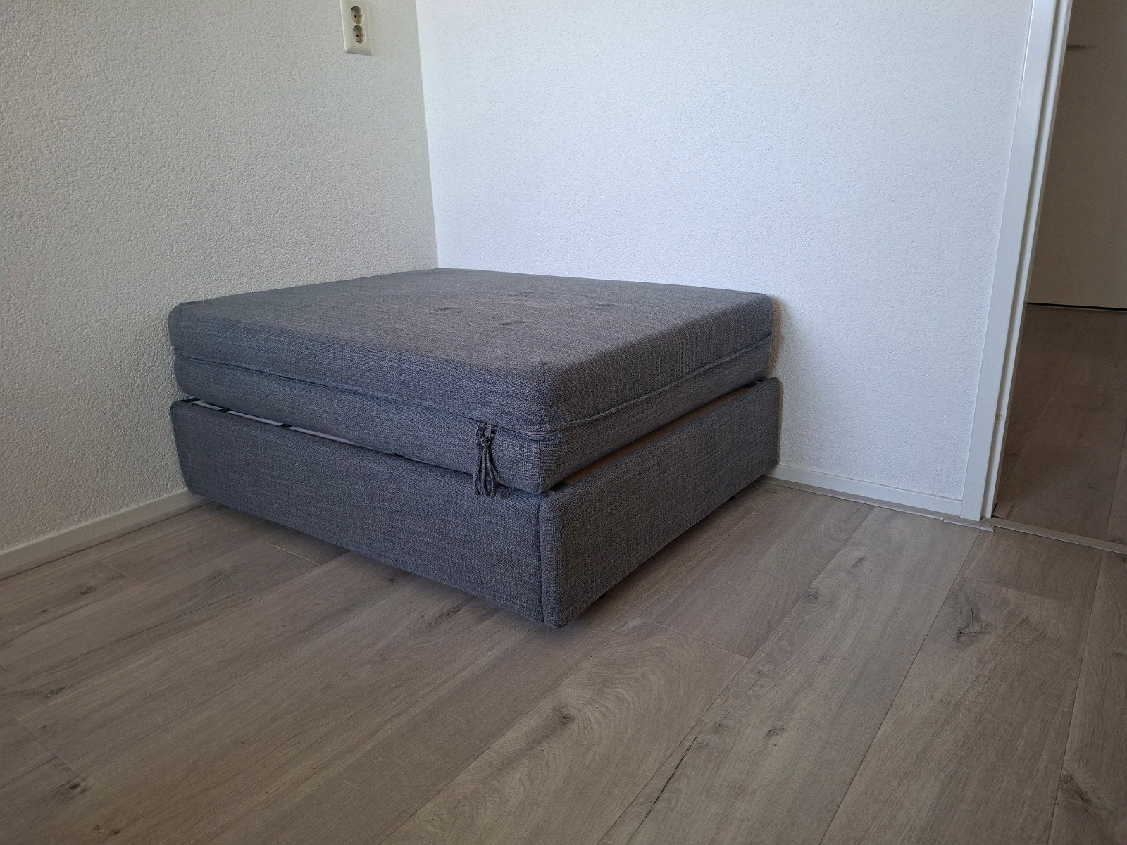 Uitschuifbed., Ophalen, 125 cm of meer, Zo goed als nieuw, 75 tot 100 cm