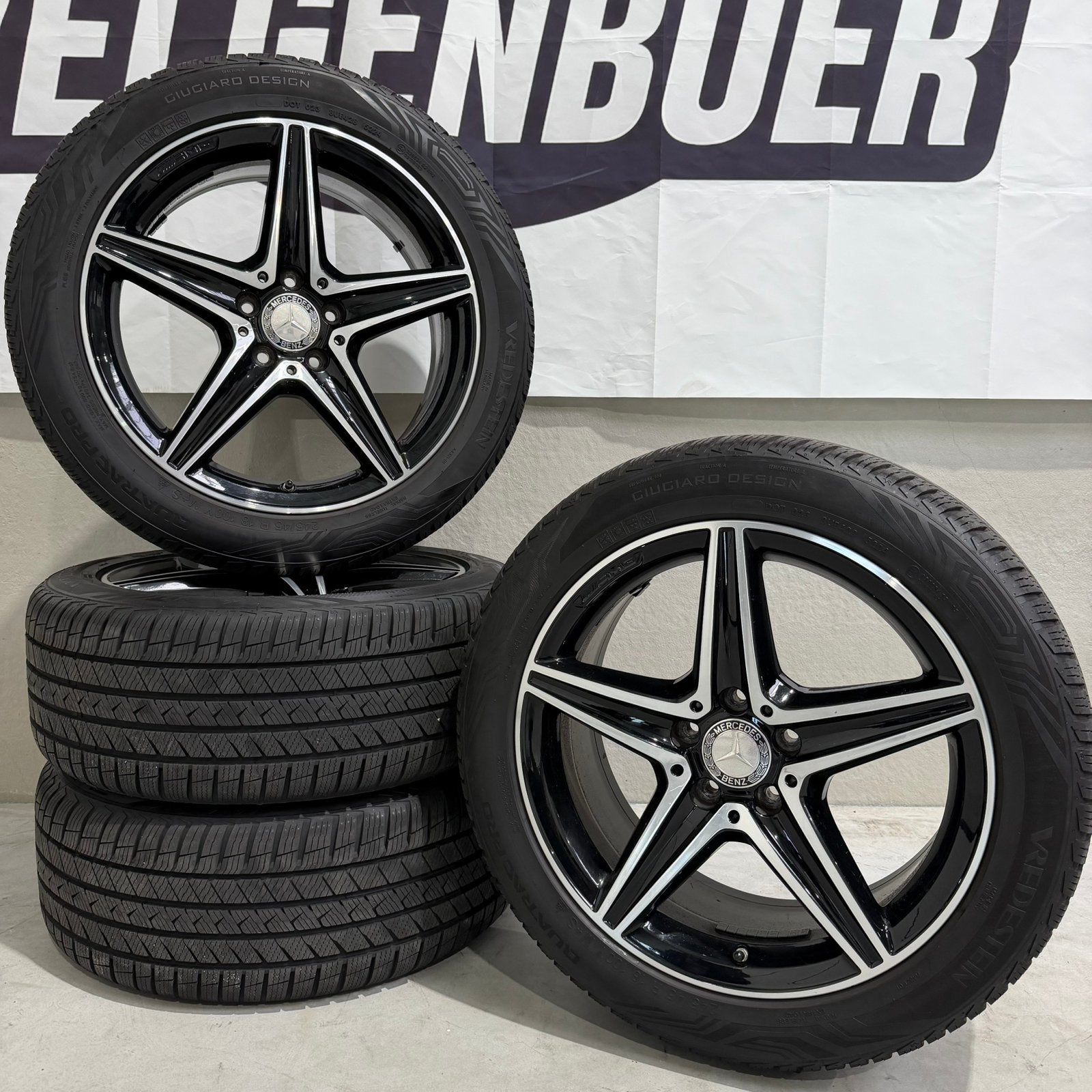 18 inch Origineel Mercedes E klasse AMG velgen met Allseason, Auto-onderdelen, Banden en Velgen, 18 inch, Ophalen of Verzenden