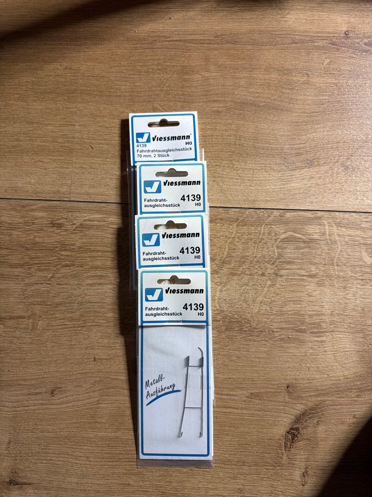 4x Viessmann H0 4139 Fahrdraht-Ausgleichsstück (Aanpasbaar), Overige merken, Gelijkstroom of Wisselstroom, Overige typen, Nieuw
