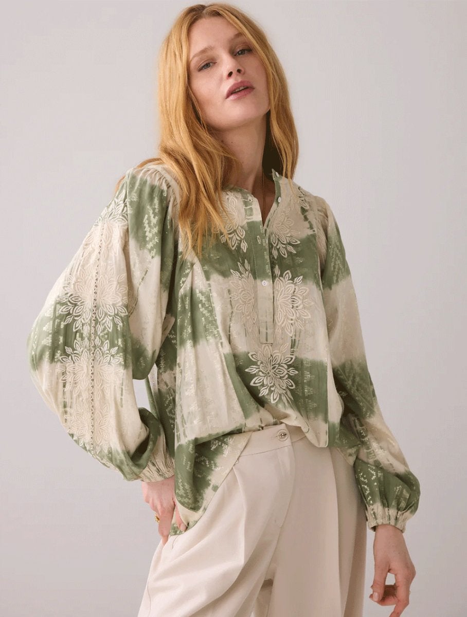 Summum Blouse Maat 46 met Geborduurde Ballonmouwen, Kleding | Dames, Blouses en Tunieken, Ophalen of Verzenden, Zo goed als nieuw