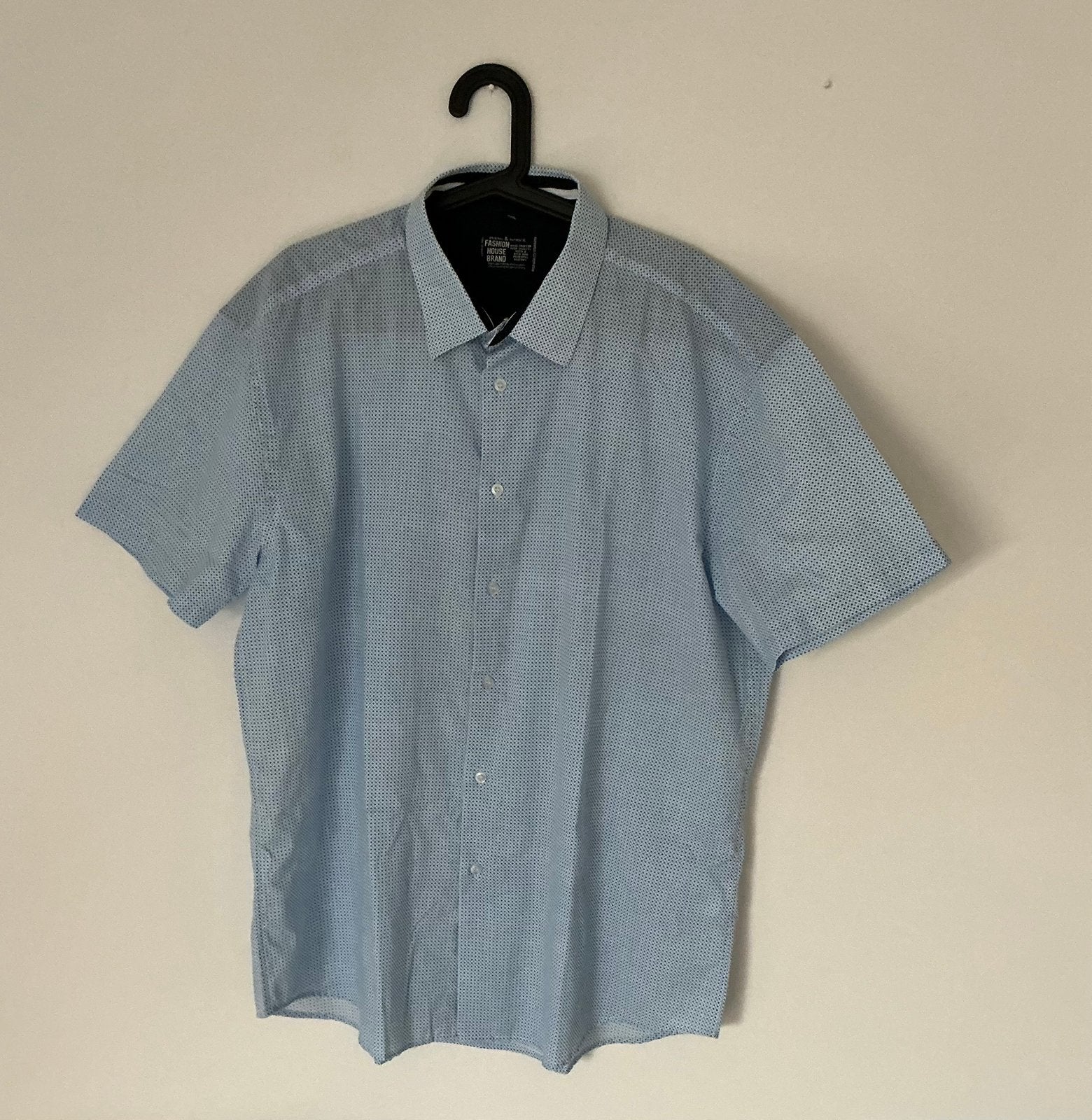 Overhemd korte mouwen, xxl, Kleding | Heren, Overhemden, Verzenden, Zo goed als nieuw, Blauw, Overige halswijdtes