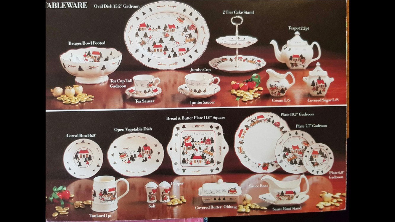 Mason’s Christmas Village 1983 kerstservies mason, Overige typen, Ophalen of Verzenden, Zo goed als nieuw, Overige stijlen