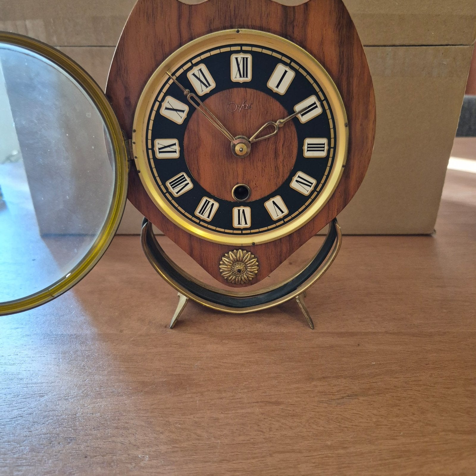 vintage Orfac tafelklok pendule, Ophalen of Verzenden