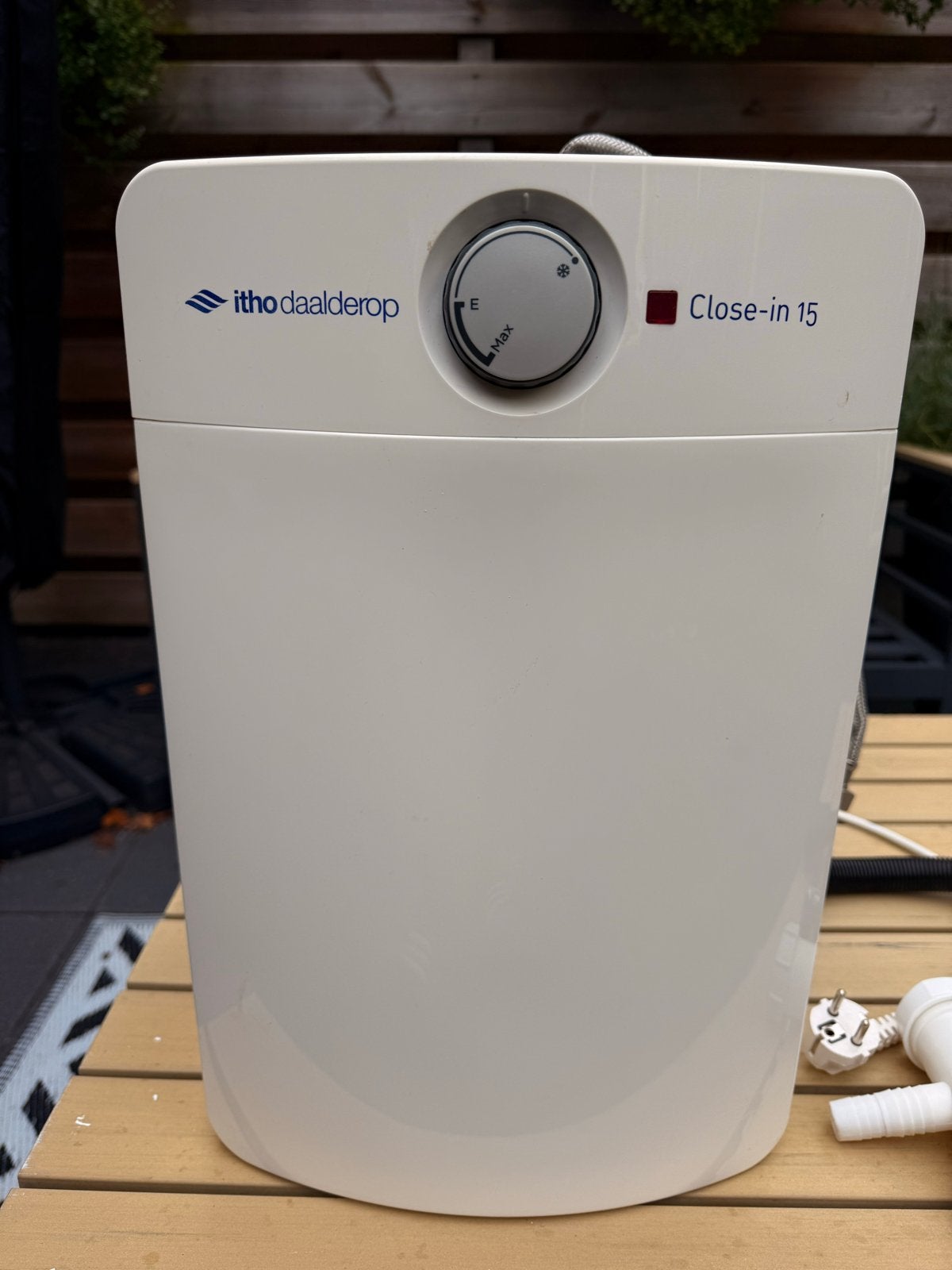 Te koop.  Itho Daalderop Close-in Boiler CV 15L 2200W, Ophalen, Gebruikt, Boiler, Minder dan 3 jaar oud