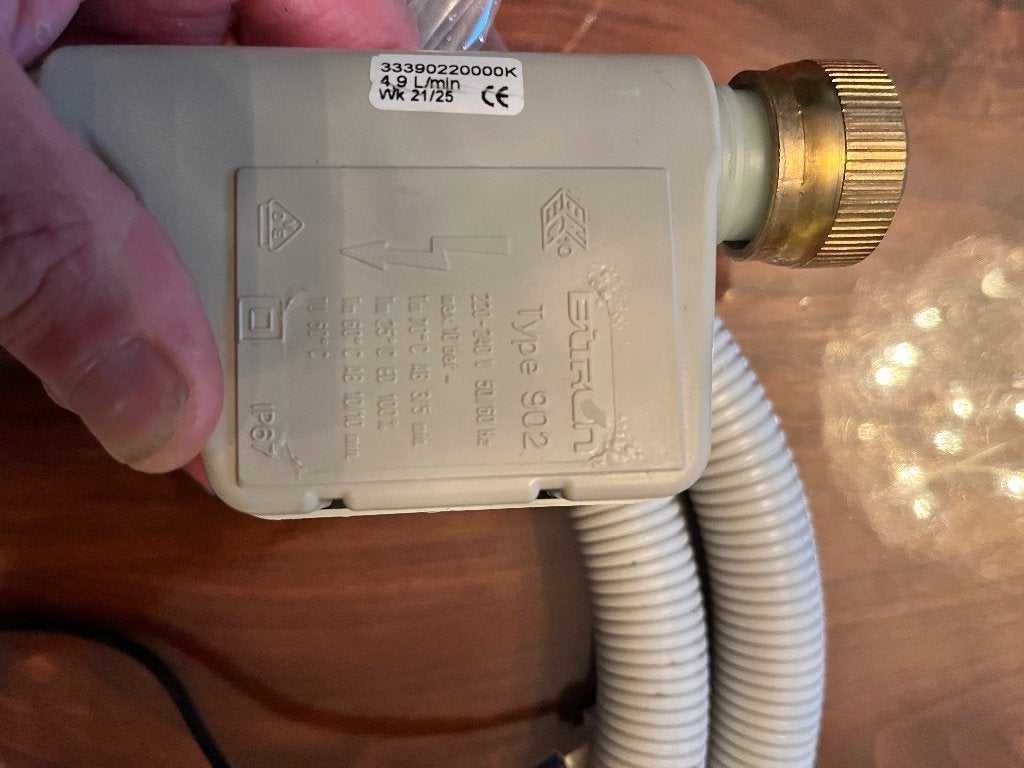 waterstop toevoerslang Bitron 7638500 type 902, Ophalen of Verzenden, Nieuw