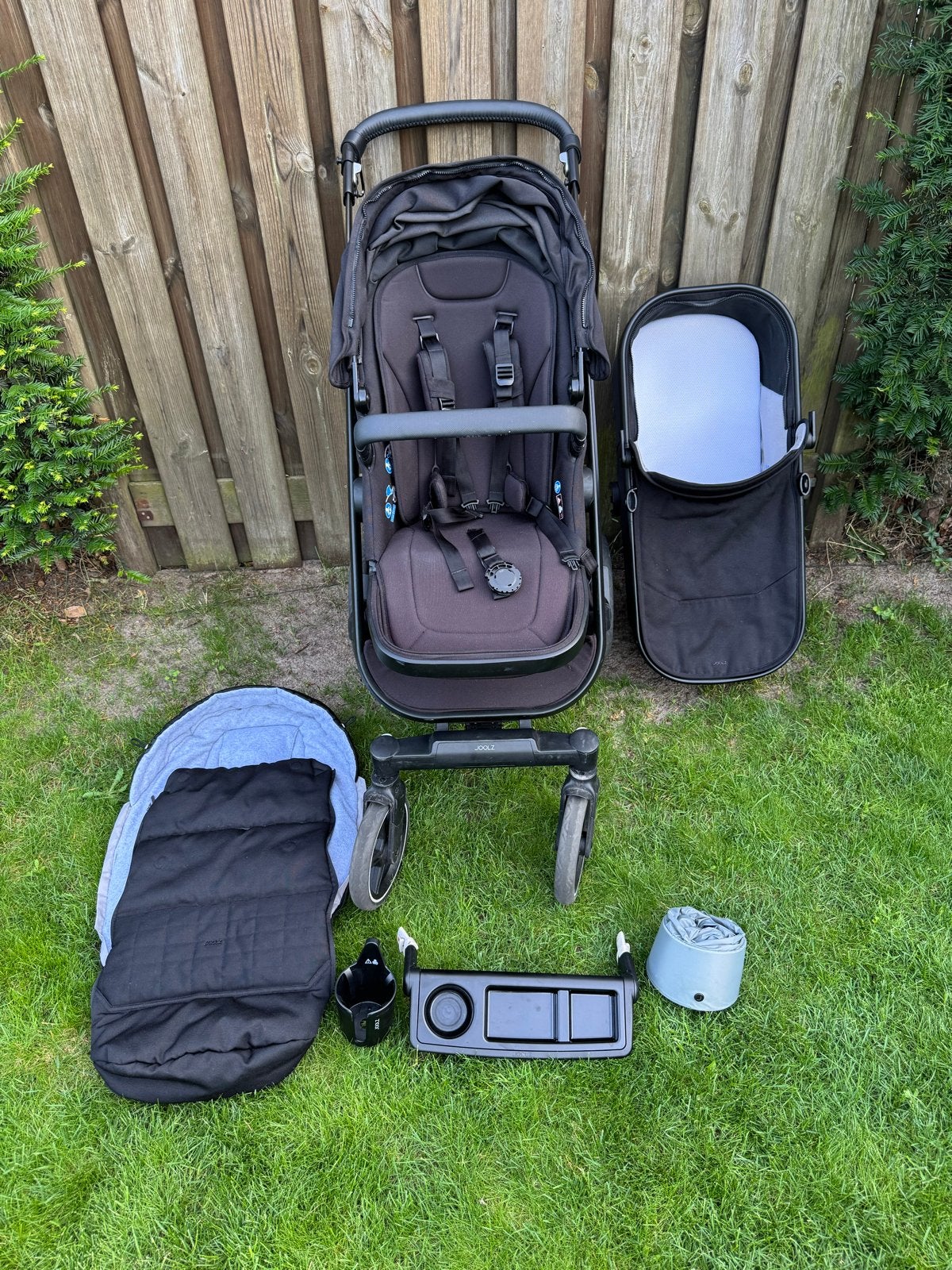 Joolz Geo 3 Space Black Kinderwagen met accessoires, Kinderen en Baby's, Gebruikt, Combiwagen, Verstelbare duwstang, Ophalen