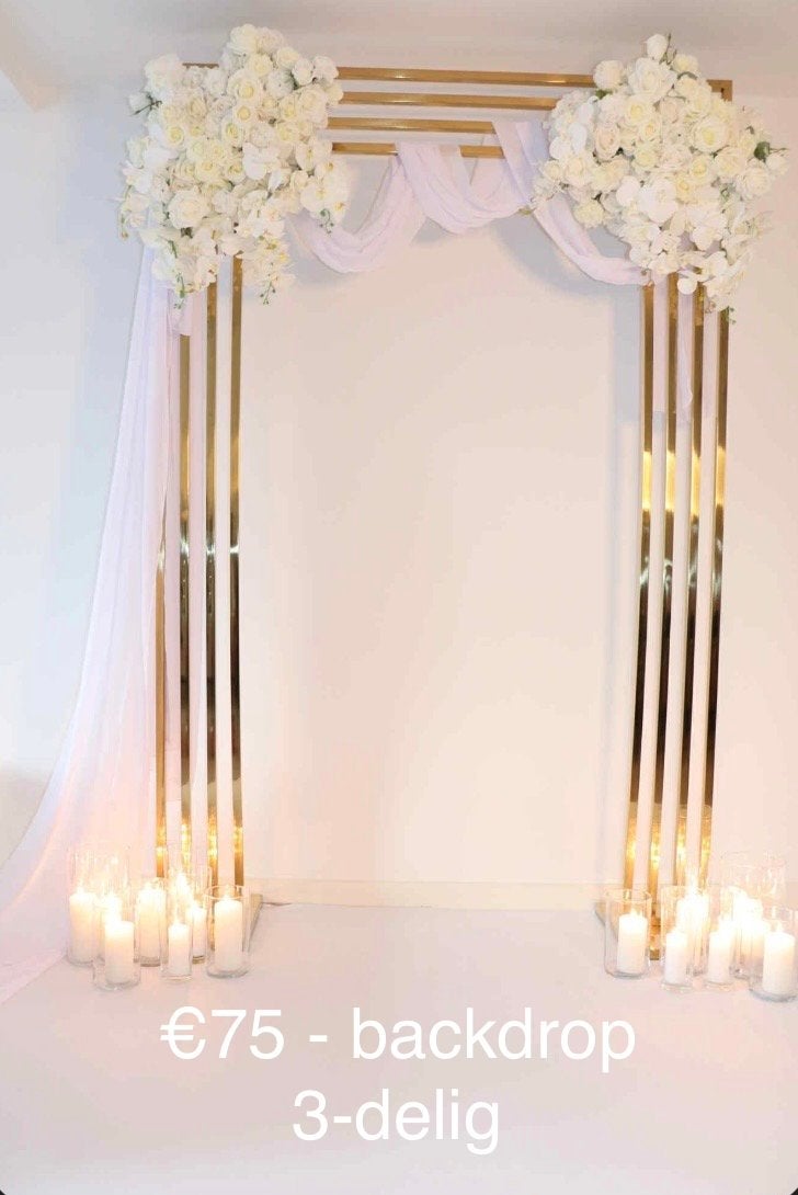 Luxe Gouden Backdrop, Ophalen, Gebruikt, Versiering, Geboorte of Huwelijk