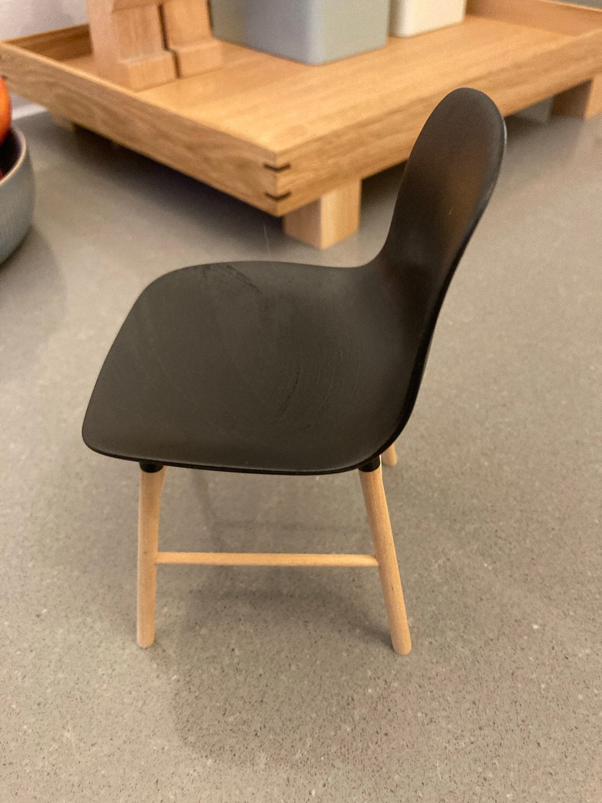 Norman Copenhagen Miniatuur Stoeltje - Zwart, Ophalen of Verzenden, Gebruikt