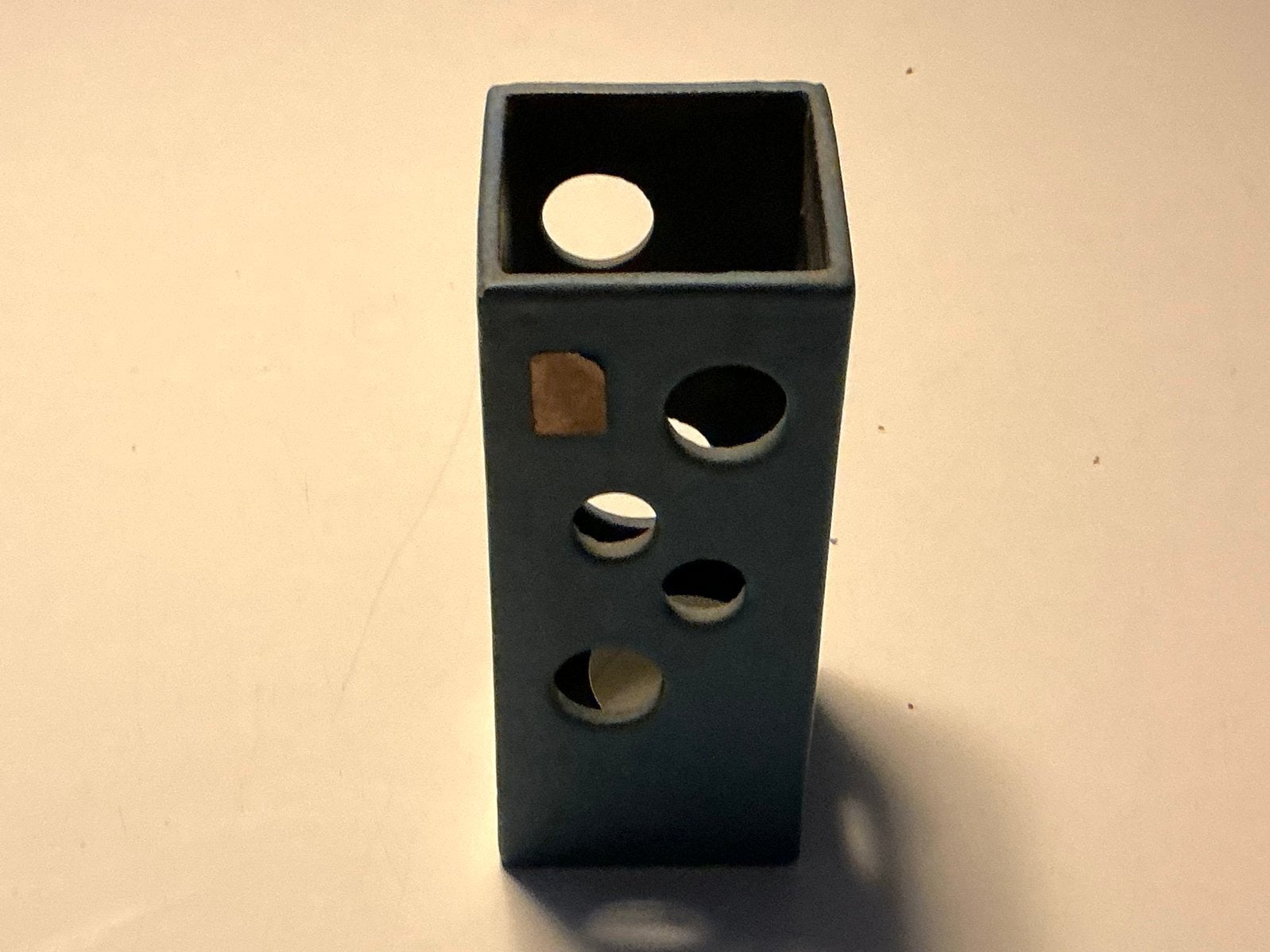 Zweitse Landsheer: vierkante kandelaar 15 x6x6 cm Cor Unum, Antiek en Kunst, Ophalen of Verzenden
