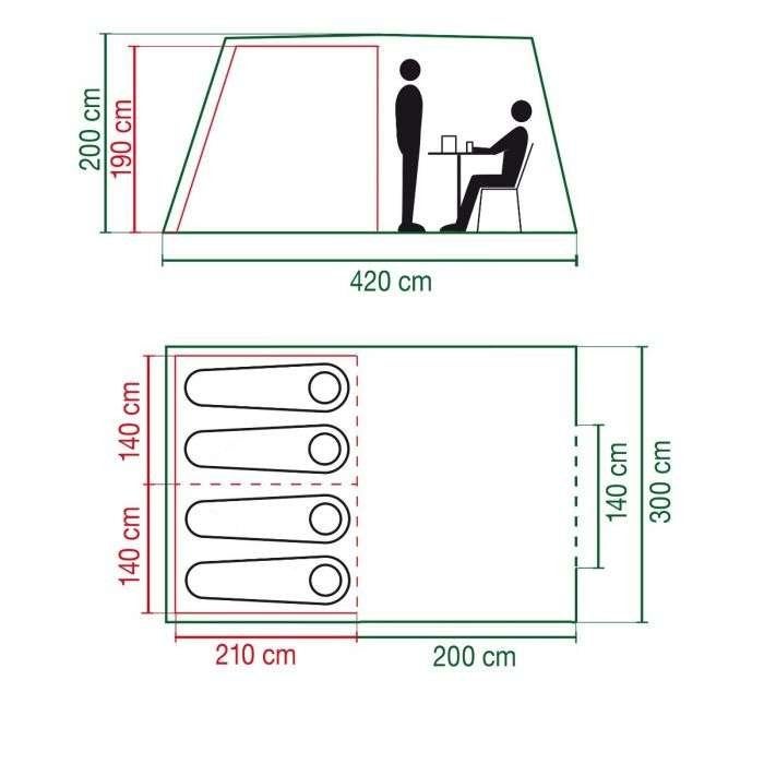 Coleman Cook 4 vierpersoons familie tent demo tent, Coleman, Info@coleman.com, Ophalen of Verzenden, Zo goed als nieuw