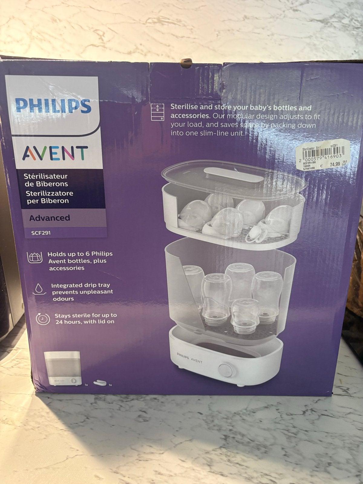 Philips Avent Sterilisator SCF291 Advanced, Ophalen of Verzenden, Gebruikt, Sterilisator, Philips Avent