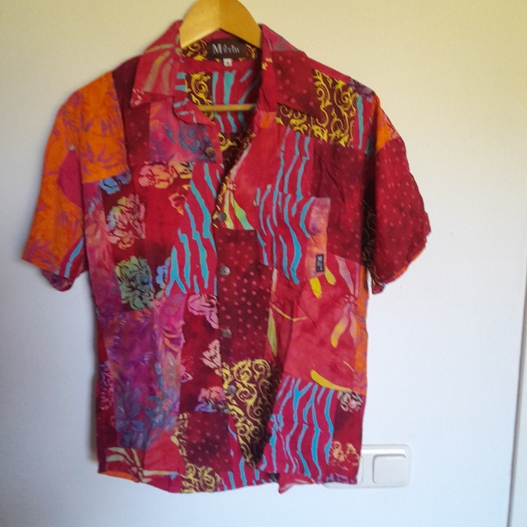 Heart patchwork blouse rood en geel nieuw was 69,95 euro!, Heart, Maat 42/44 (L), Nieuw, Ophalen of Verzenden