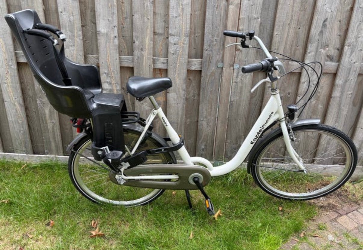 Kapitein Madre fiets + Bobike zitje, Versnellingen, Zo goed als nieuw, 1 zitje, Ophalen