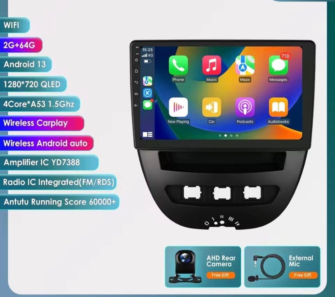Android Autoradio met Draadloos CarPlay, Ophalen, Nieuw