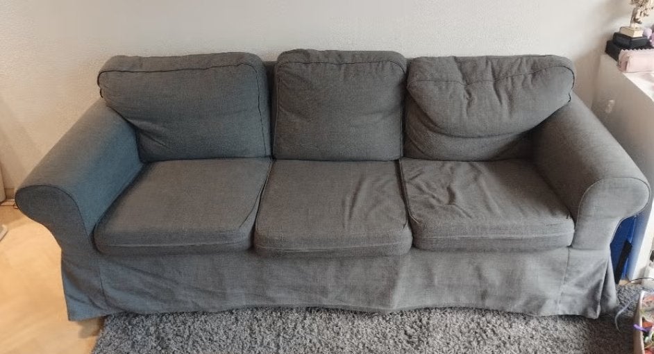 Ikea Ektorp 3-zitter bank grijs, Ophalen, Gebruikt, 150 tot 200 cm, Driepersoons