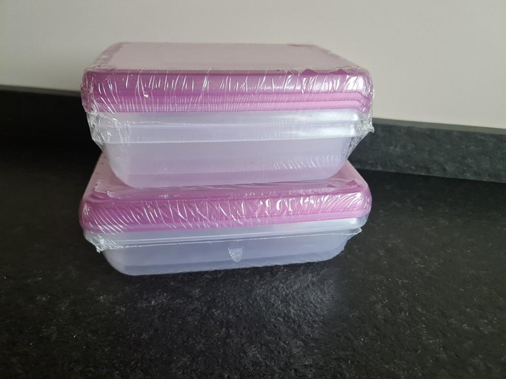 Plast1 - diepvries / koelkastdoos paars deksel nw 5 stuks, Overige typen, Paars, Kunststof, Nieuw