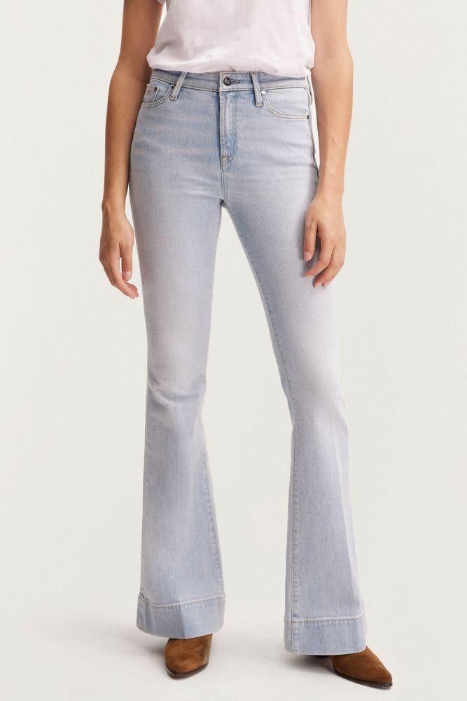 Denham lichtblauwe flared jeans, Denham, Blauw, Ophalen of Verzenden, W30 - W32 (confectie 38/40)
