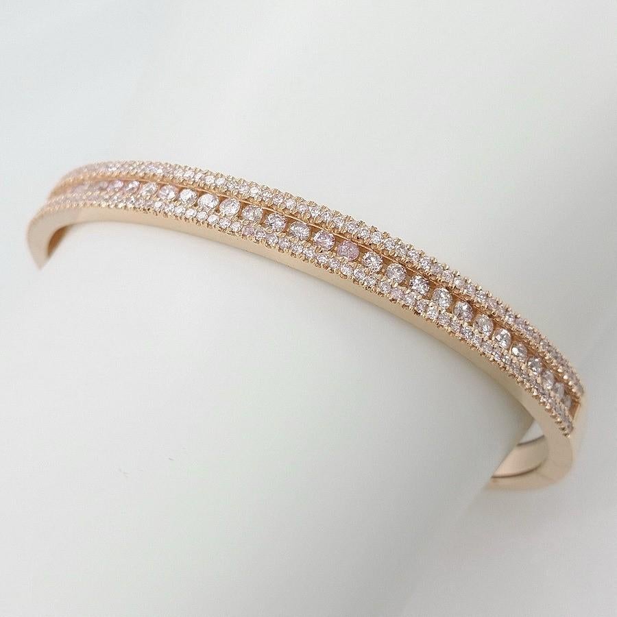 Armband - 14kt goud met 1,86kt roze diamant, AIG Milan, Ophalen of Verzenden, Zo goed als nieuw, AIG Milan