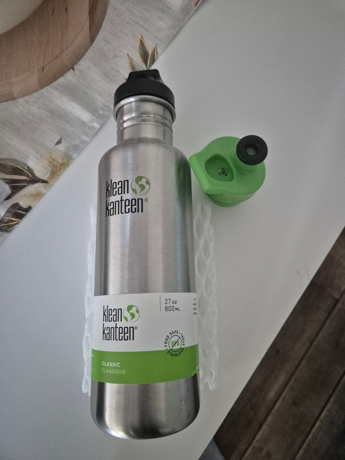 Klean Kanteen Classic Waterfles - 800 ml RVS nieuw, Overige typen, Zilver, Ophalen of Verzenden, Zo goed als nieuw