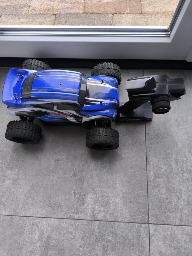 Himoto 1:10 monster Truck Baja Beetle Blue 2.4GHz, Ophalen, Zo goed als nieuw