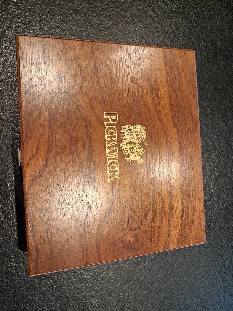 Pickwick theedoos, Ophalen, Hout, Zo goed als nieuw, Theedoos
