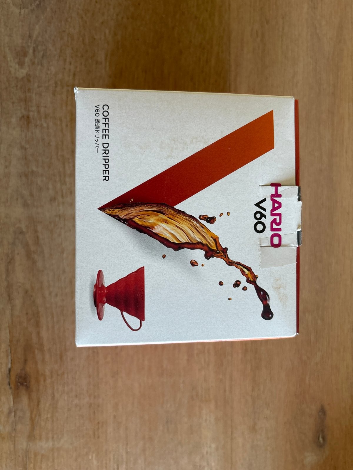 Hario V60 Koffiedruppelaar (polypr.) Rood - Nieuw in Doos, Witgoed en Apparatuur, Koffiezetapparaten, Overige modellen, Nieuw