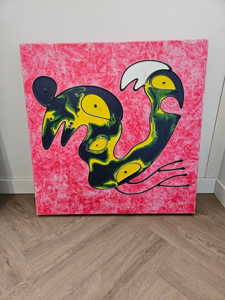 Schilderij Erik Loman 60x60, Antiek en Kunst, Ophalen of Verzenden