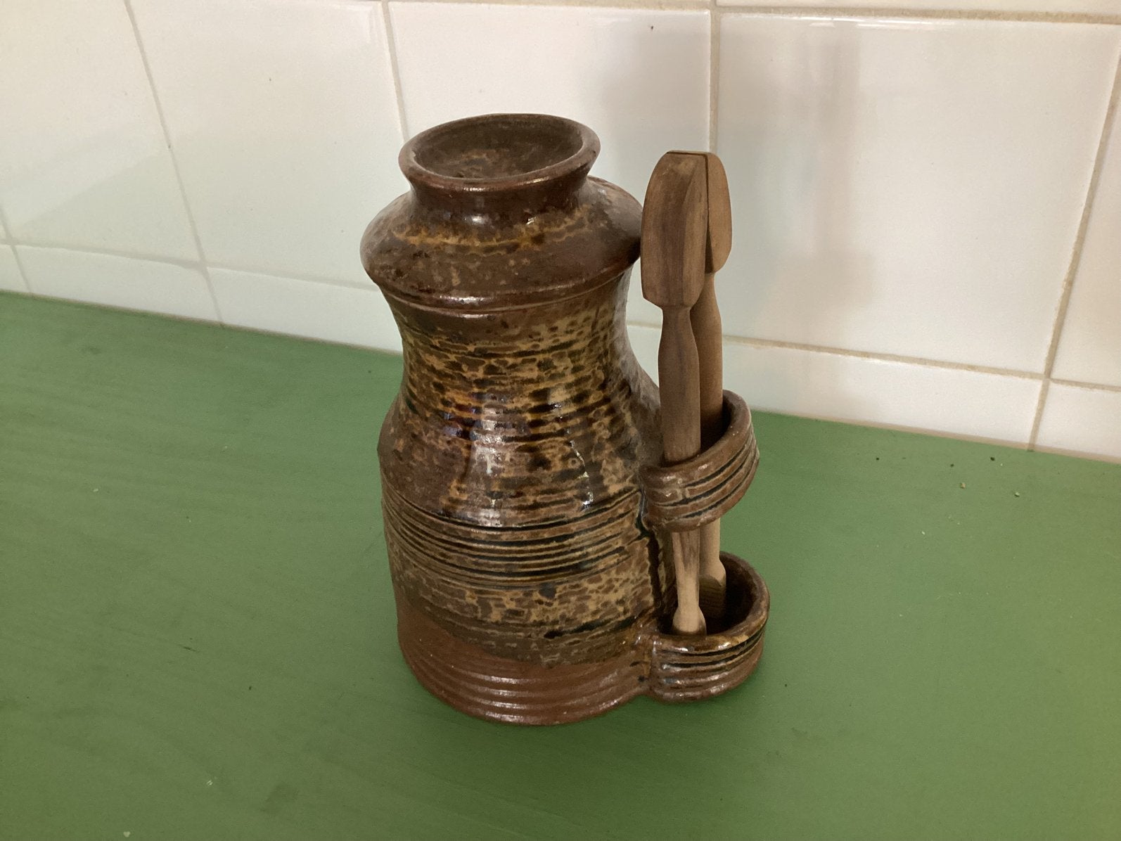 Retro Pot voor Tafelzuur zoal Augurken, uitjes, Olijven enz., Antiek en Kunst, Ophalen of Verzenden