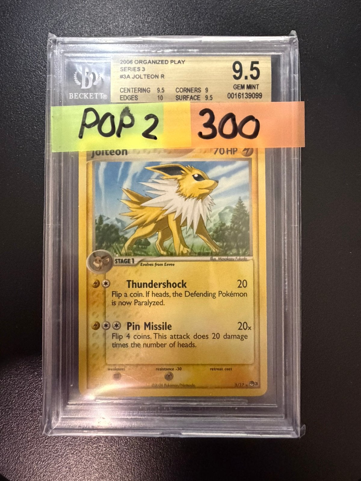 Jolteon BGS 9.5 POP 2!, Ophalen of Verzenden, Zo goed als nieuw