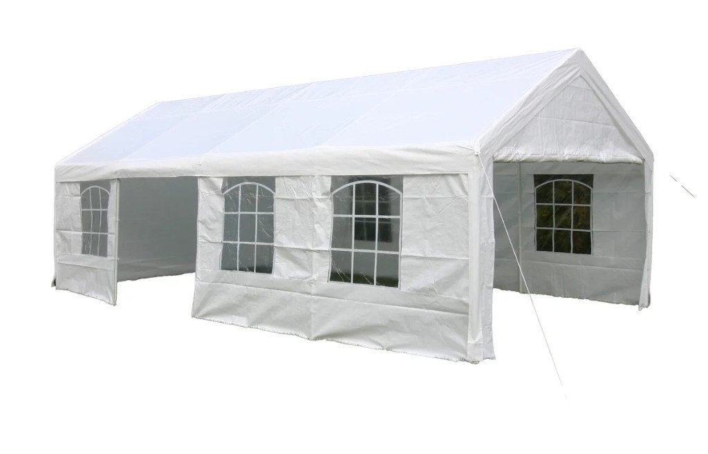 Grote partytent 8x4m wit - paviljoen tent - te koop -, Ophalen, Opvouwbaar, Zo goed als nieuw, 4 tot 6 meter